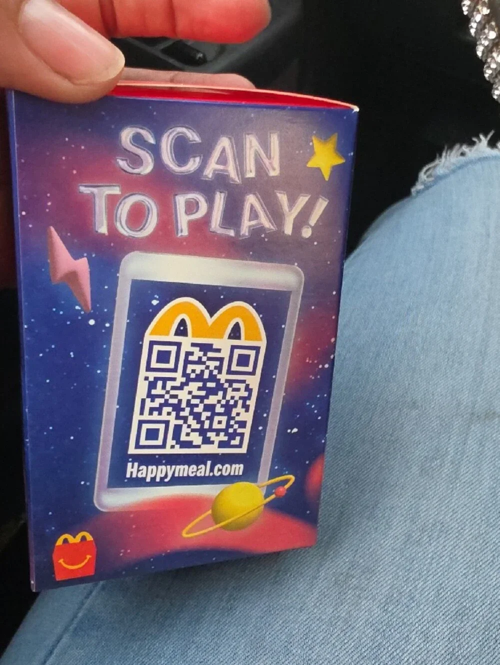 BT21 Spaceship.  Blue with Red Accents. Mcdonals Happy Toy.